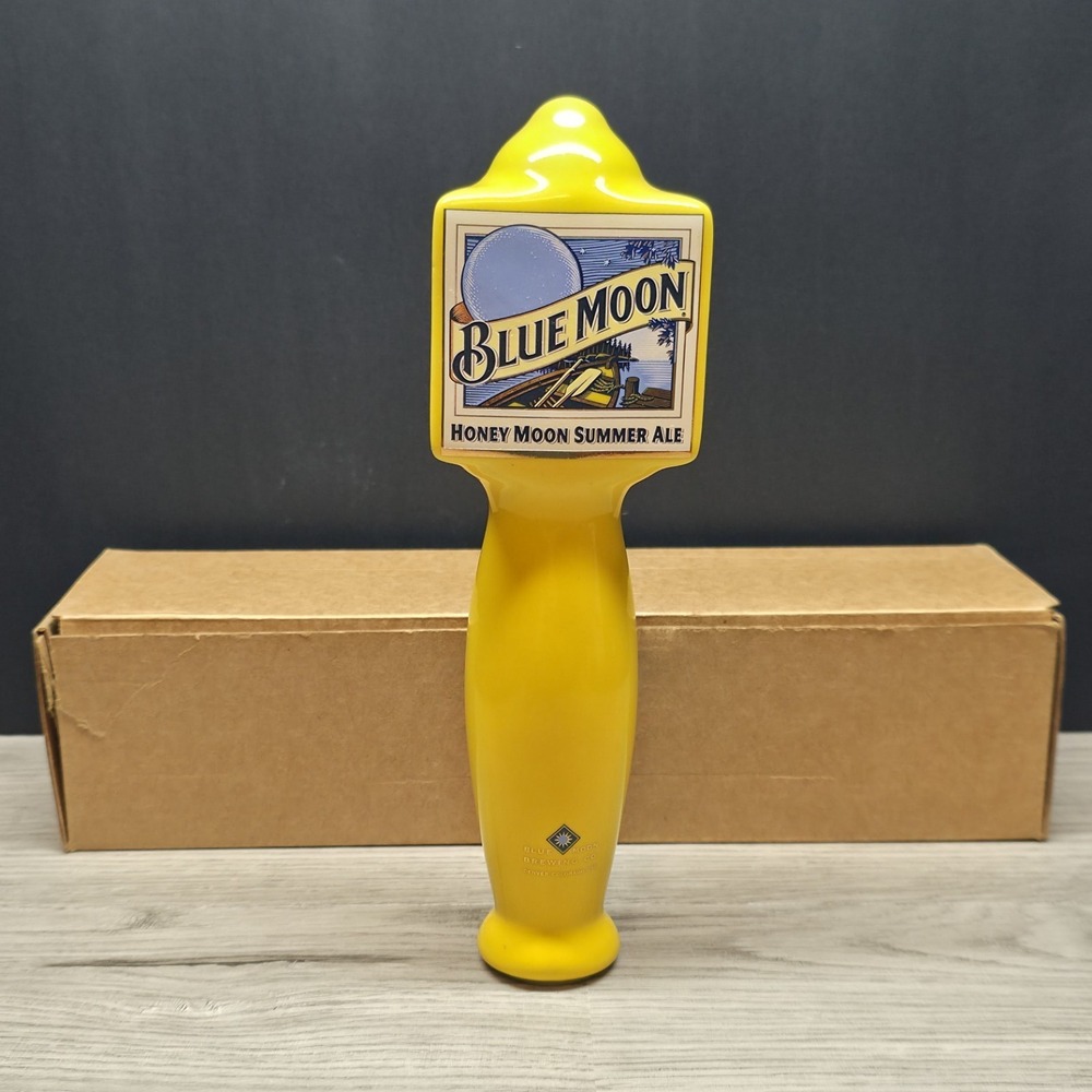 Ceramic Blue Moon Honey Moon Summer Ale Beer Tap Handle - 10" - NIB